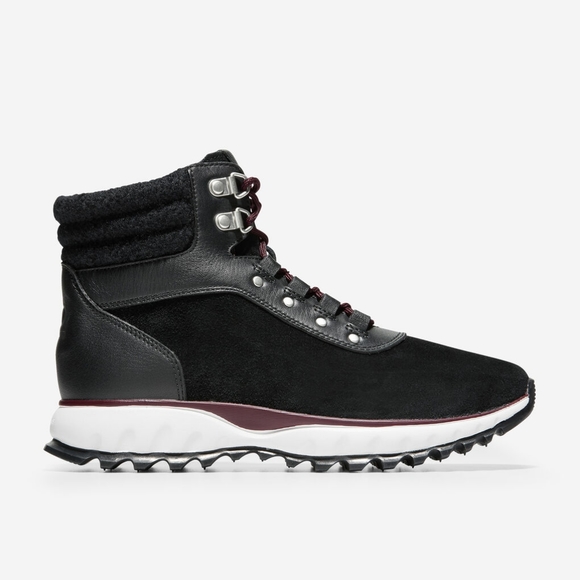 Cole Haan Zerogrand Xc Hiker Boots Size 10 Black Suede - Picture 2 of 15